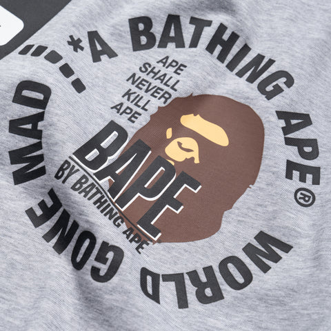 A Bathing Ape Logo Tee - Gray