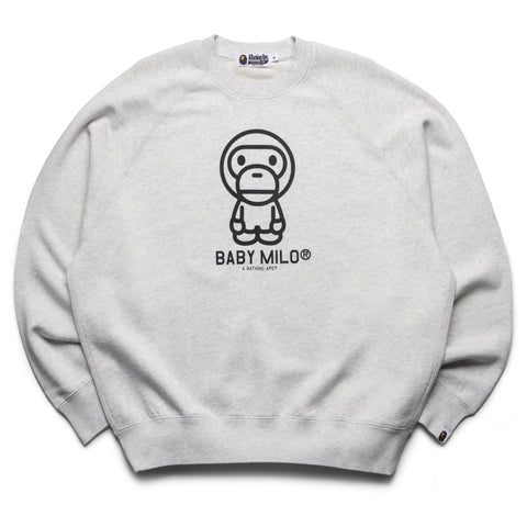 A Bathing Ape Heavy Wash Baby Milo Crewneck - Gray