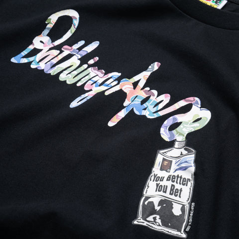 A Bathing Ape Art Camo Paint Tube Tee - Black