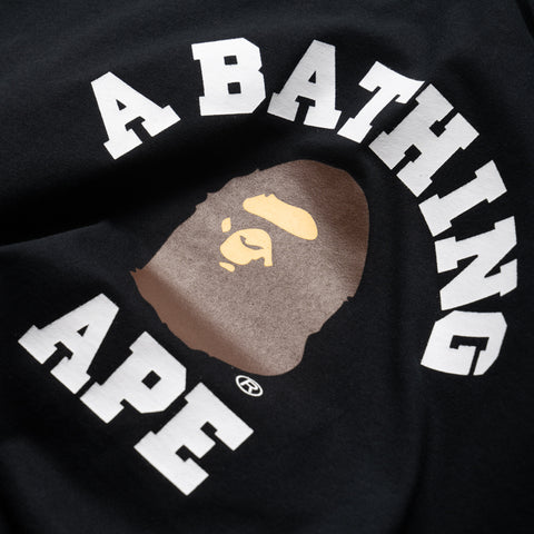 A Bathing Ape College L/S Tee - Black