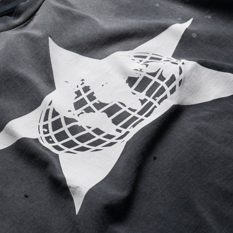 Barriers Worldwide Distressed Star Tee - Vintage Black