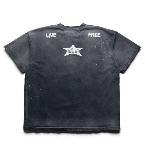 Barriers Worldwide Distressed Star Tee - Vintage Black