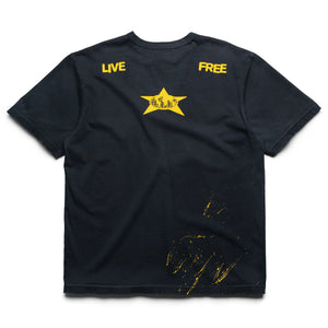 Barriers Worldwide Distressed Star Logo Tee - Vintage Black