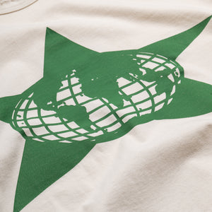 Barriers Worldwide Distressed Star Logo Tee - Off White