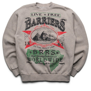 Barriers Worldwide On The Front Line Crewneck - Heather Grey