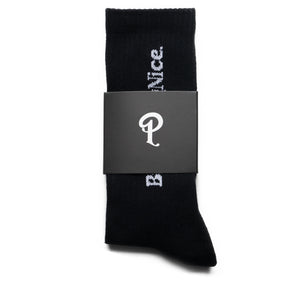 Politics Busy Being Nice Socks - Black