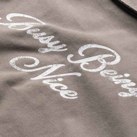 Politics Busy Being Nice Blue Collar Jacket - Grey