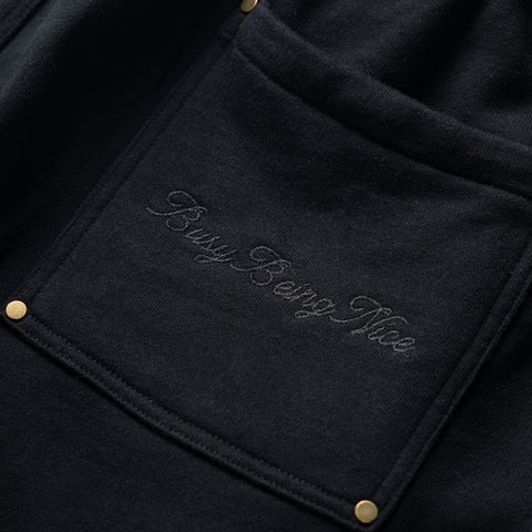 Politics Busy Being Nice Double Knee Fleece Short - Black