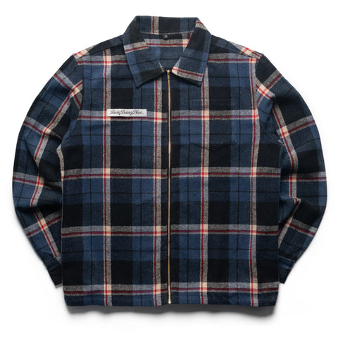 Politics Busy Being Nice Full Zip Overshirt - Blue