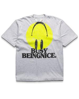 Politics Busy Being Nice What's The Matter? Tee - Ash - front
