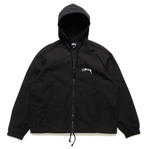 Stussy Waxed Cotton Beach Shell Jacket - Black