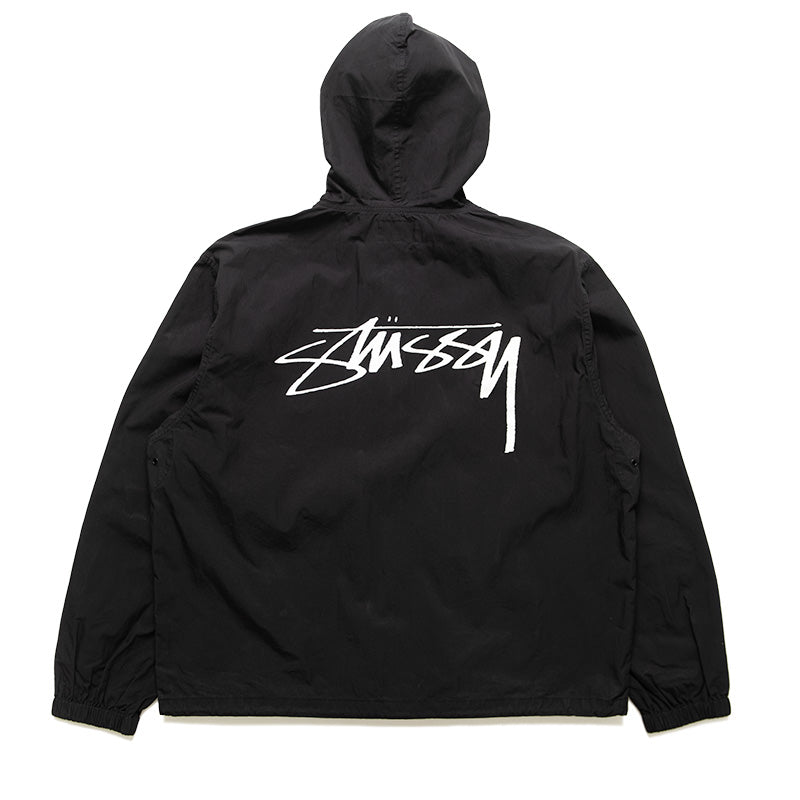 Stussy Waxed Cotton Beach Shell Jacket - Black – Sneaker Politics