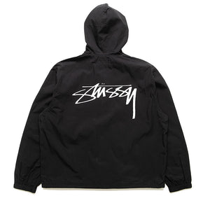 Stussy Waxed Cotton Beach Shell Jacket - Black