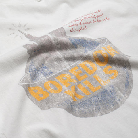 Boredom Kills Comedy Tee - White
