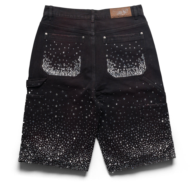 パンツ BIRTH OF  CHILD rhinestone shorts 20K Diamond Starlight Denim Shorts IN Blue – Birth Of Royal Child