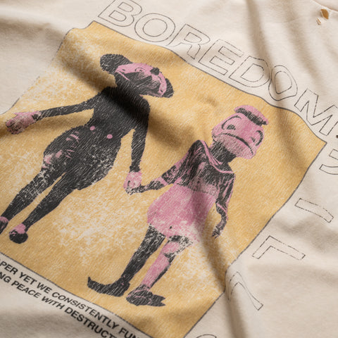 Boredom Kills Mickee Tee - Cream