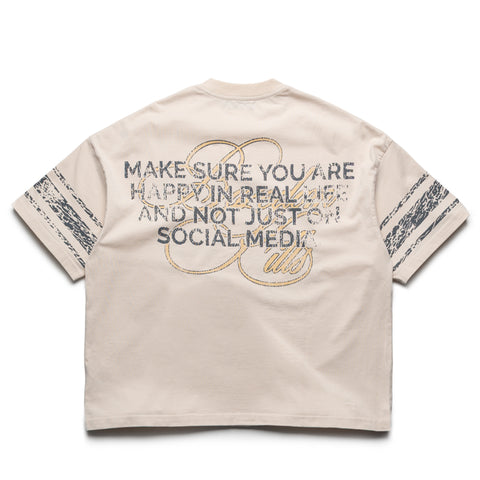 Boredom Kills Vintage Varsity Tee - Cream