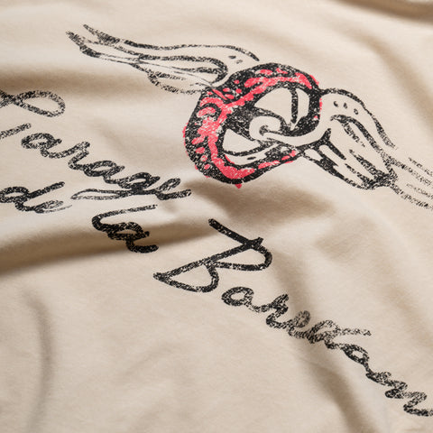 Boredom Kills Garage De La Boredom Tee - Cream