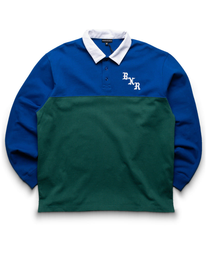 MC BORN RAISED DICKIES RUGBY SHIRT L シャツ Born x Raised Color Blocked Rugby Shirt - Blue/Green – Sneaker