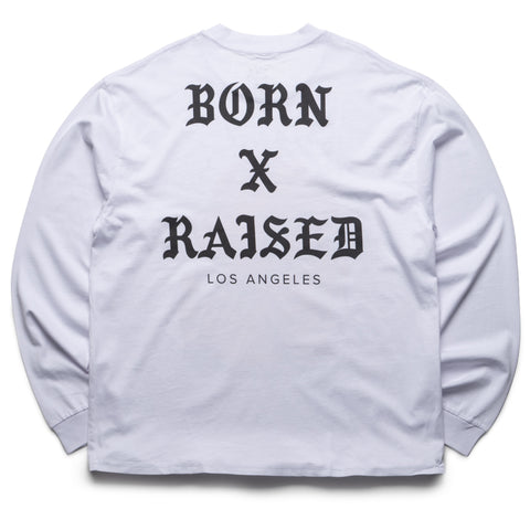Born x Raised Kitty L/S Tee - White