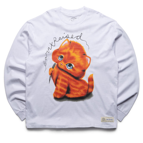Born x Raised Kitty L/S Tee - White