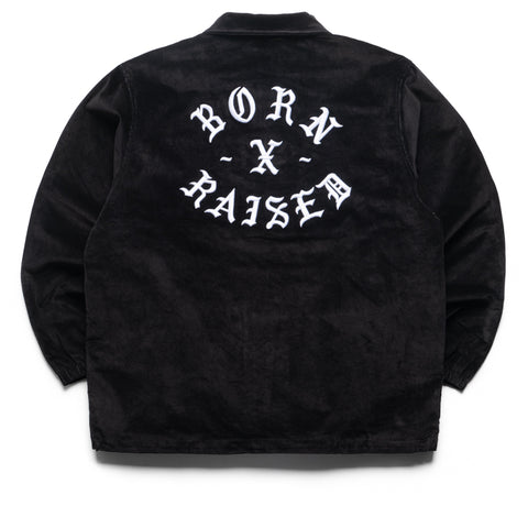 Born x Raised Zine Corduroy Coach Jacket - Black