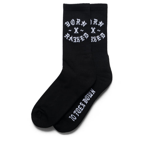 Born x Raised 10 Toes Down Rocker Socks - Black