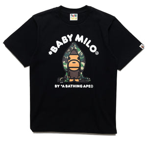 A Bathing Ape ABC Camo Milo Hoodie Tee - Black/Green