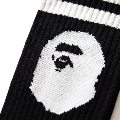 A Bathing Ape Headline Socks - Black