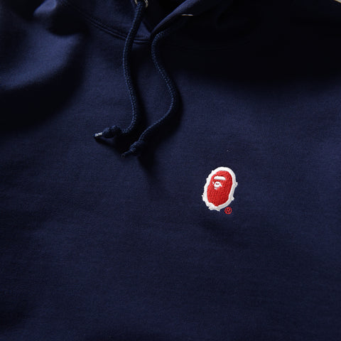 A Bathing Ape Brush College Pullover Hoodie - Navy