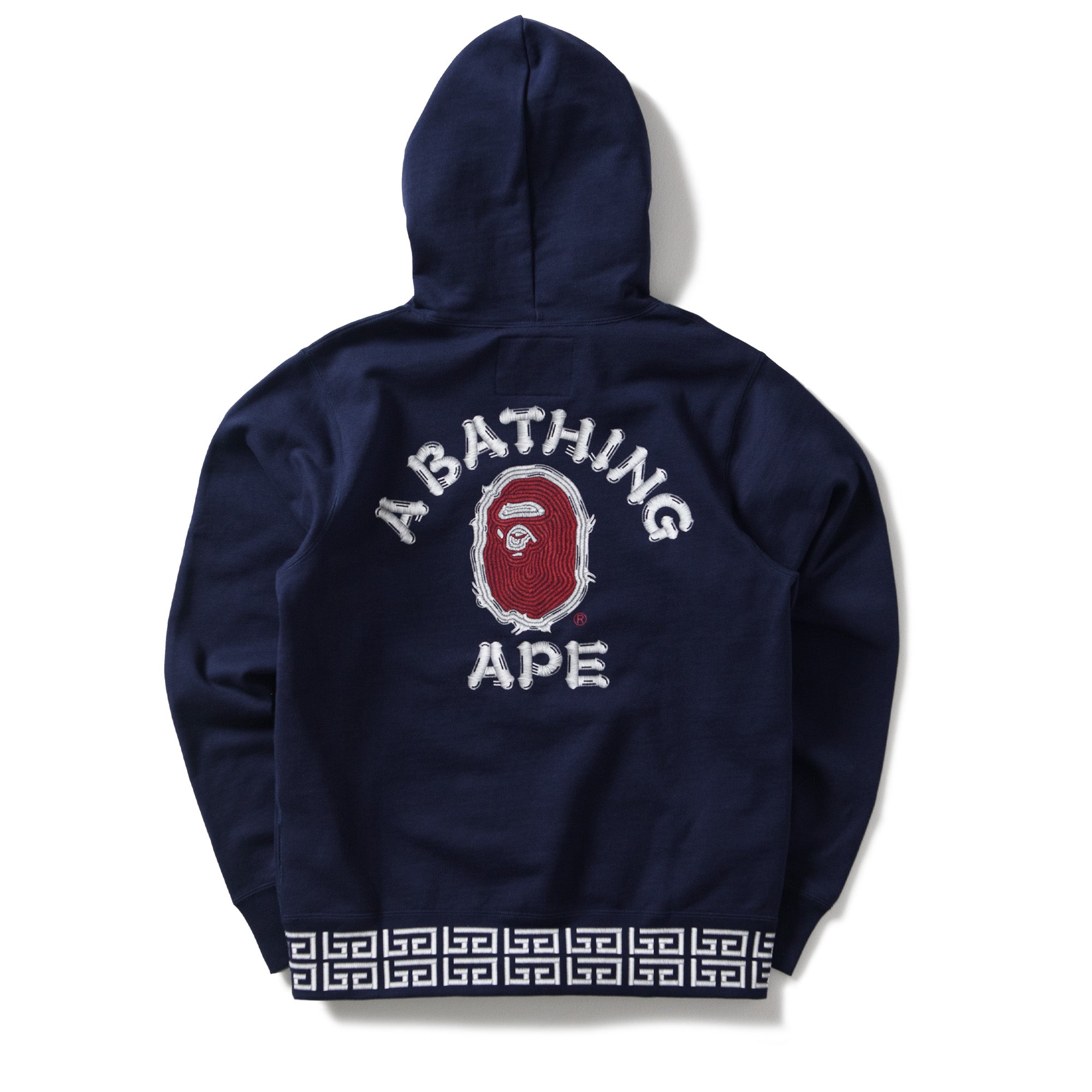 Navy blue bape on sale hoodie