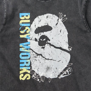 A Bathing Ape Garment Dye Tee - Black
