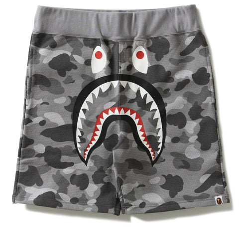 BAPE Black Camo Shark Sweat Shorts A Bathing Ape