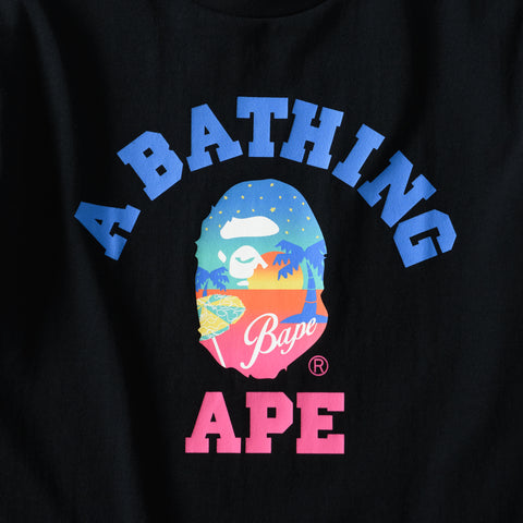 A Bathing Ape Bape Sunset Beach Tee - Black