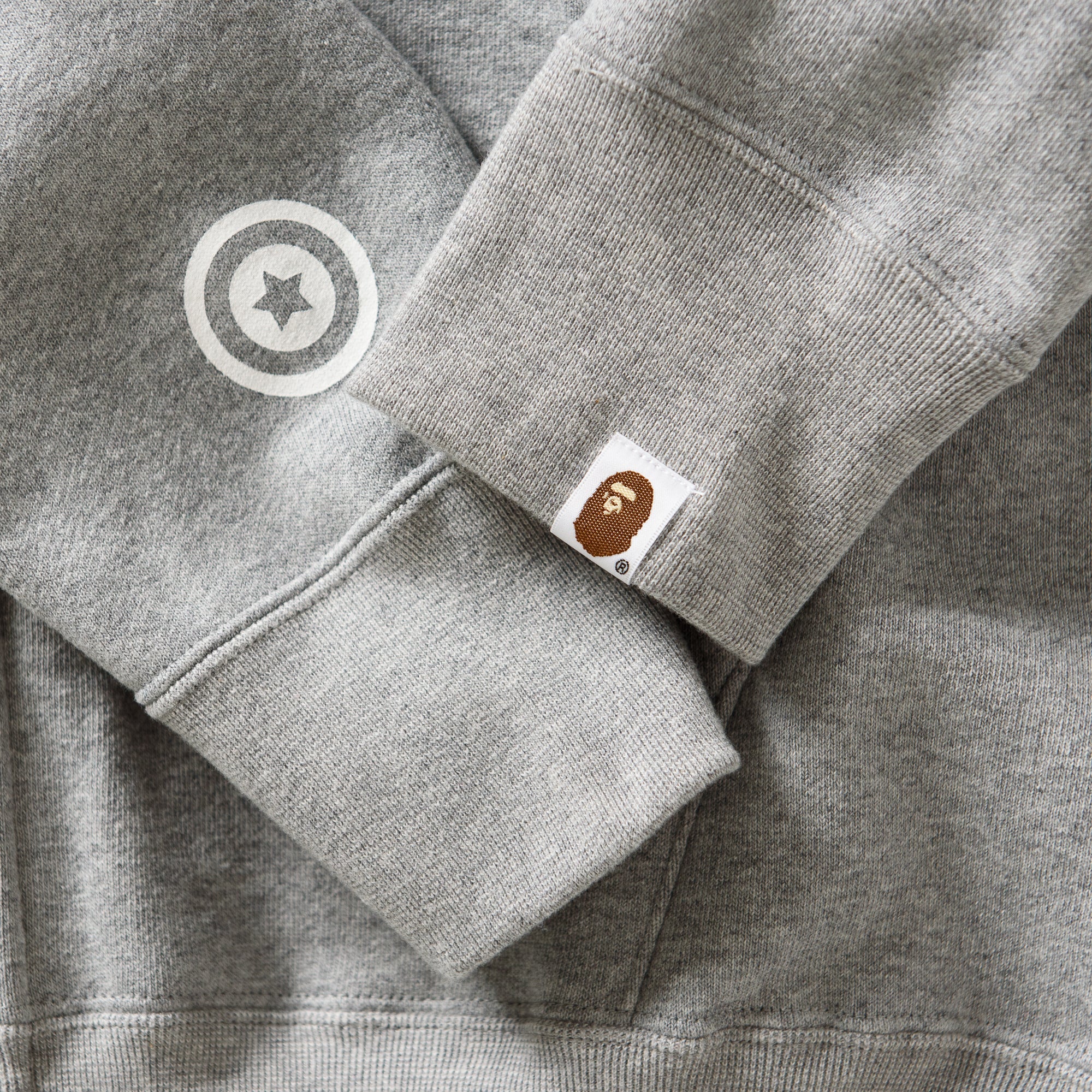 White and outlet grey bape hoodie