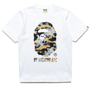 A Bathing Ape Sta Over Print 1st Camo By Bathing Ape Tee - White/Yellow