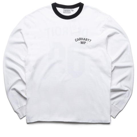 Carhartt WIP 89 Ringer L/S Tee - White/Black