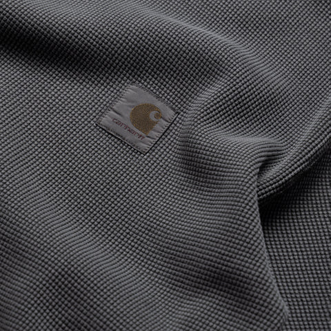 Carhartt WIP Nelson Waffle Tee - Black