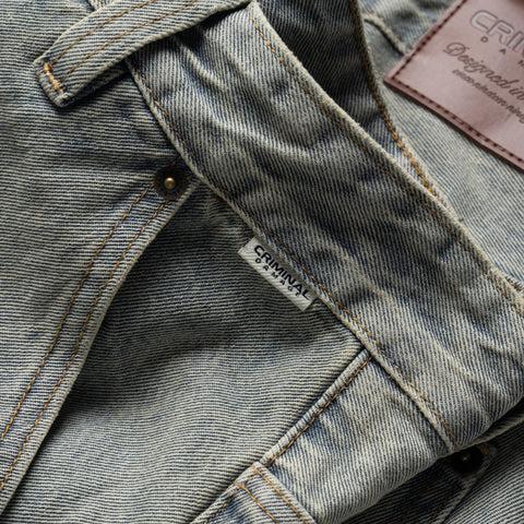 Criminal Damage Franklin Pants - Washed Blue