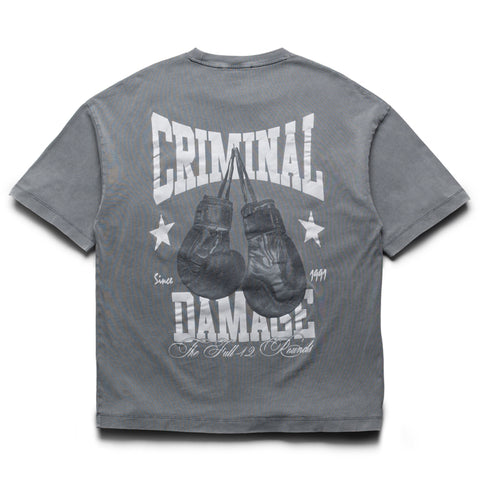 Criminal Damage Boxing Gym Tee - Washed Grey