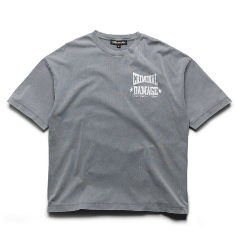Criminal Damage Boxing Gym Tee - Washed Grey