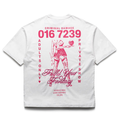 Criminal Damage Fantasy Fulfilled Tee - Off White/Pink