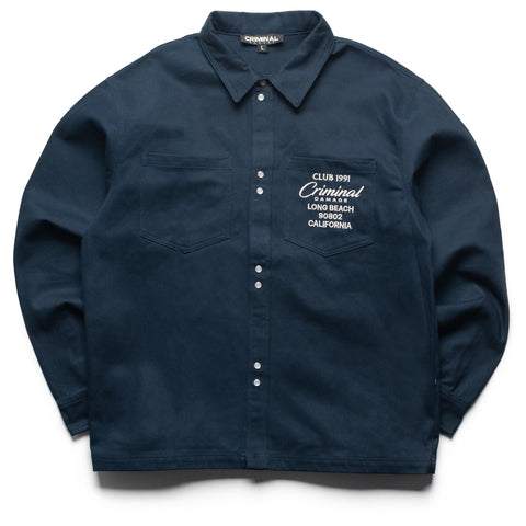 Criminal Damage Long Beach Shirt - Navy