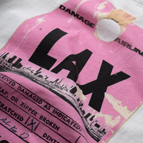 Criminal Damage LAX Tee - Off White/Pink