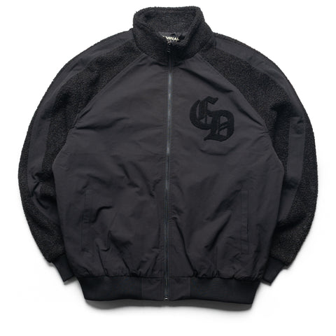 Criminal Damage Micro Sherpa & Nylon Tracksuit Jacket - Black