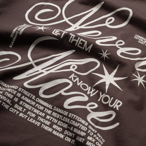 Criminal Damage Next Movement Tee - Chocolate