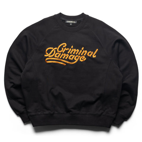 Criminal Damage Pullman Sweatshirt - Black/Mustard