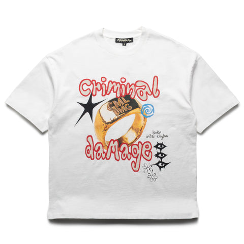 Criminal Damage Signet Ring Tee - Off White