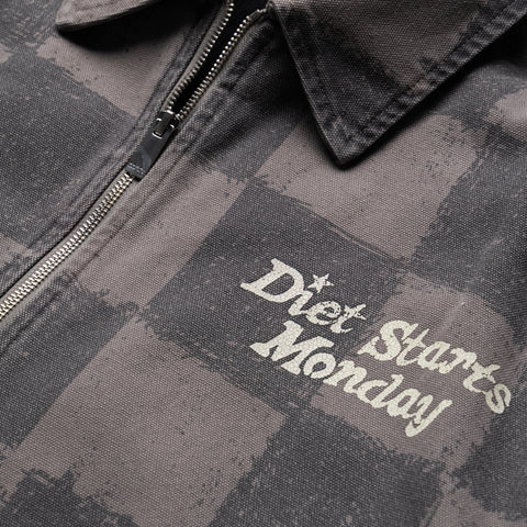 Diet Starts Monday Dylan Jacket - Checkered Grey