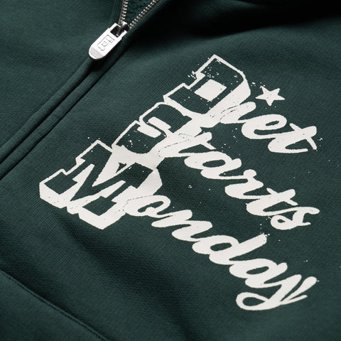 Diet Starts Monday Star Full Zip Sweatshirt - Pine